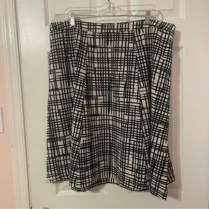 Black and White Patterned Skirt